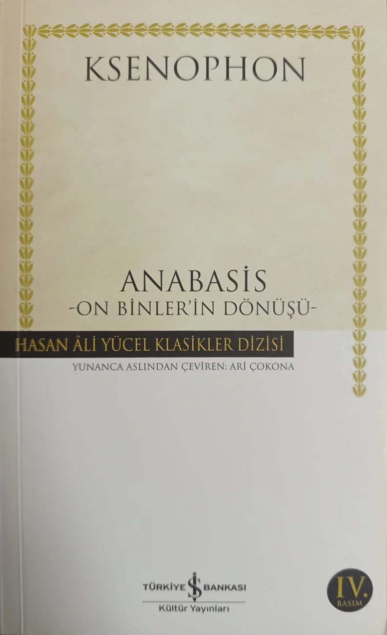 Anabasis — Türkiye İş Bankası Kültür Yayınları 2019 baskısının kapağı
