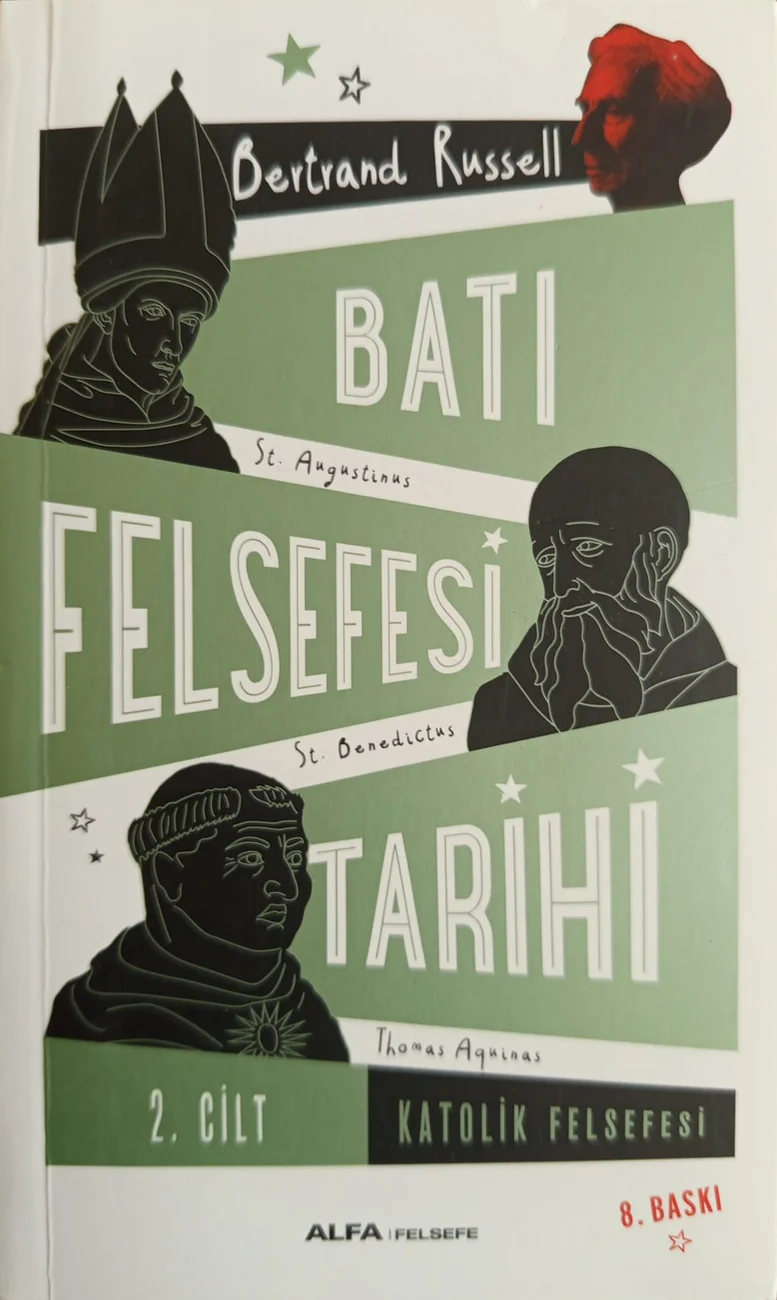 Batı Felsefesi Tarihi 2 — Alfa Basım Yayım Dağıtım 2022 baskısının kapağı