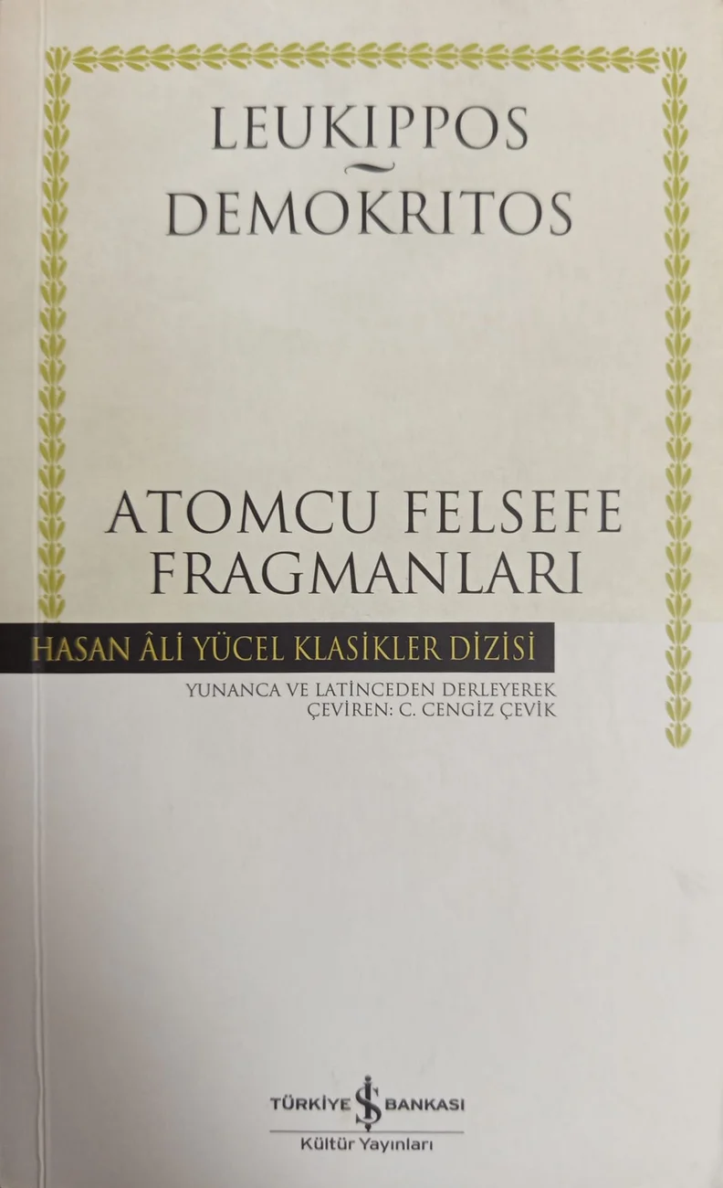 Atomcu Felsefe Fragmanları — Türkiye İş Bankası Kültür Yayınları 2019 baskısının kapağı