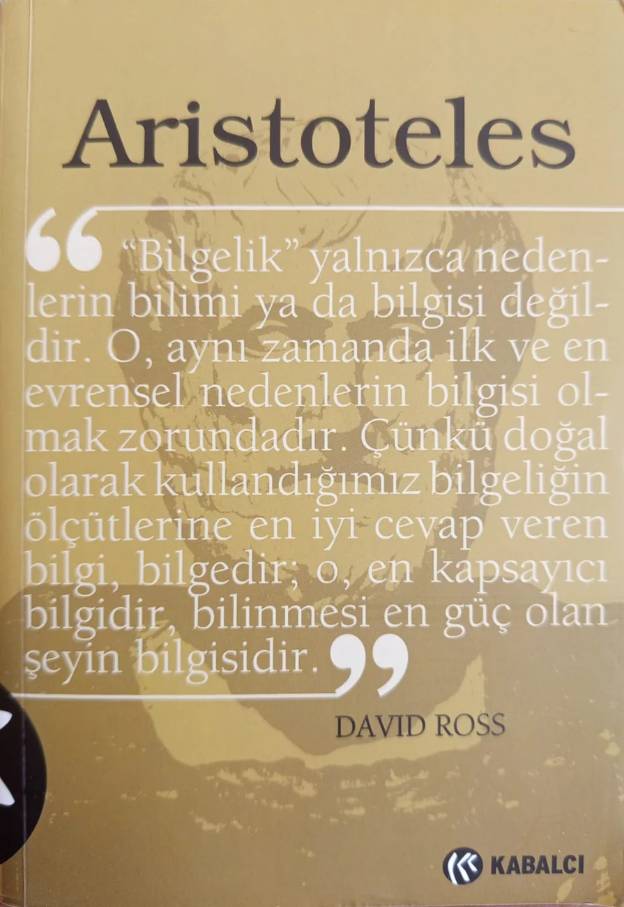 Aristoteles — Kabalcı Yayıncılık 2020 baskısının kapağı