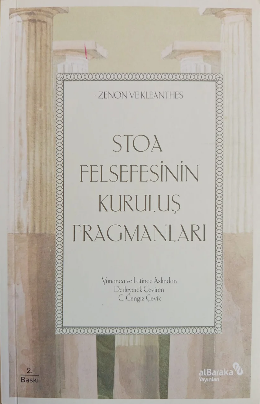 Stoa Felsefesinin Kuruluş Fragmanları — Albaraka Yayınları 2022 baskısının kapağı