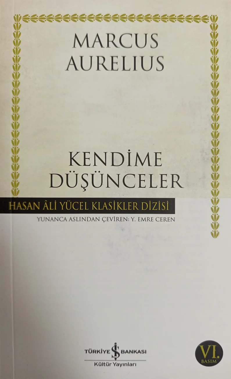Kendime Düşünceler — Türkiye İş Bankası Kültür Yayınları 2019 baskısının kapağı