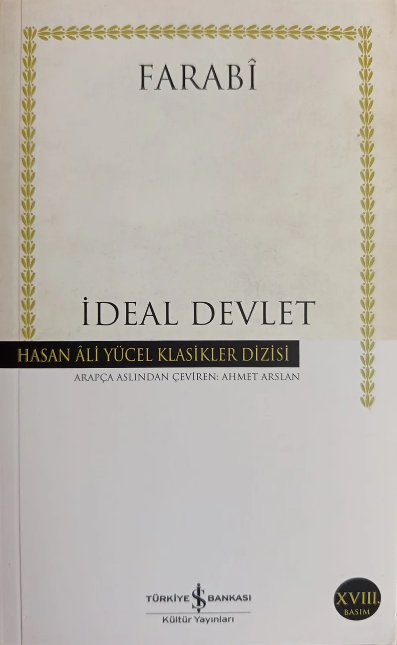 İdeal Devlet — Türkiye İş Bankası Kültür Yayınları 2024 baskısının kapağı