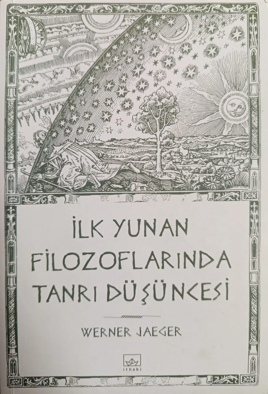 İlk Yunan Filozoflarında Tanrı Düşüncesi — İthaki Yayınları 2019 baskısının kapağı