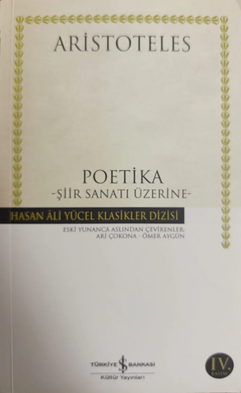 Poetika — Türkiye İş Bankası Kültür Yayınları 2018 baskısının kapağı