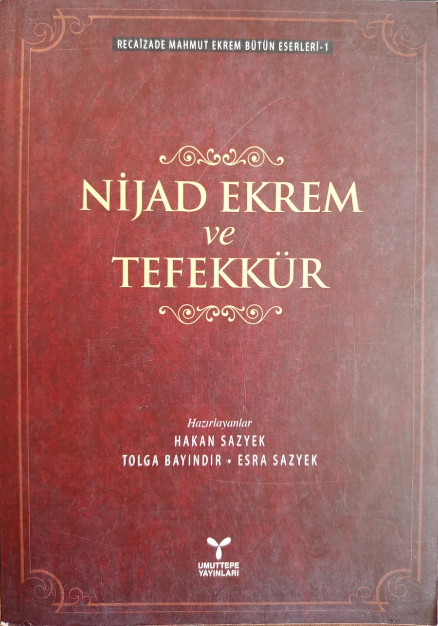 Nijad Ekrem ve Tefekkür — Umuttepe Yayınları 2014 baskısının kapağı