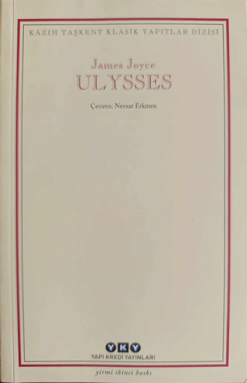Ulysses — Yapı Kredi Yayınları 2019 baskısının kapağı