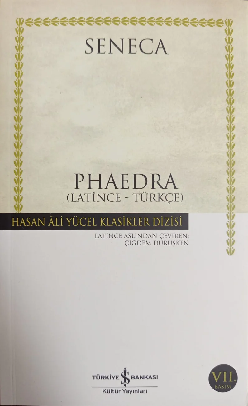 Phaedra — Türkiye İş Bankası Kültür Yayınları 2022 baskısının kapağı