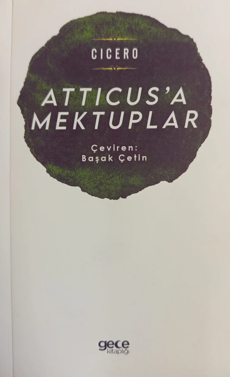 Atticus’a Mektuplar — Gece Kitaplığı 2021 baskısının kapağı