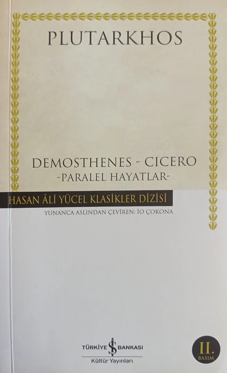 Demosthenes – Cicero — Türkiye İş Bankası Kültür Yayınları 2019 baskısının kapağı