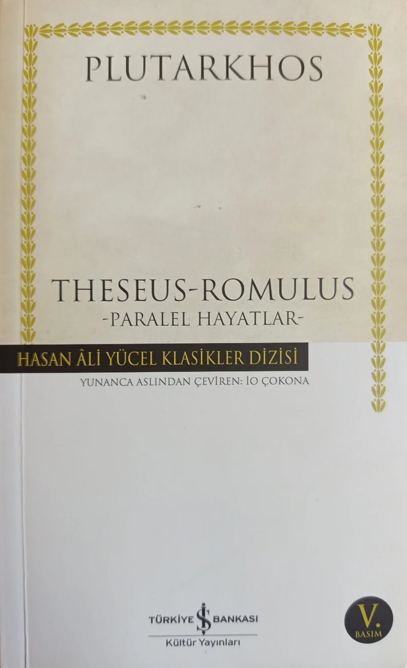 Theseus – Romulus — Türkiye İş Bankası Kültür Yayınları 2023 baskısının kapağı