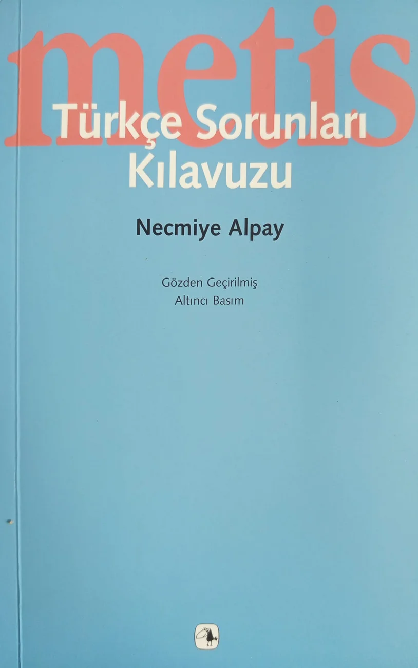 Türkçe Sorunları Kılavuzu — Metis Yayınları 2018 baskısının kapağı